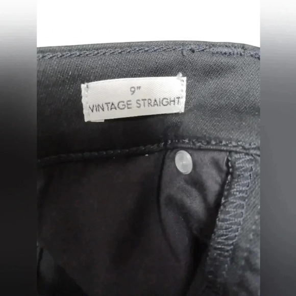 J Crew EUC Vintage Straight Black  Denim Skinny Jeans Size 25 - Picture 8 of 9